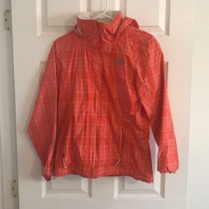 North Face plaid rain jacket